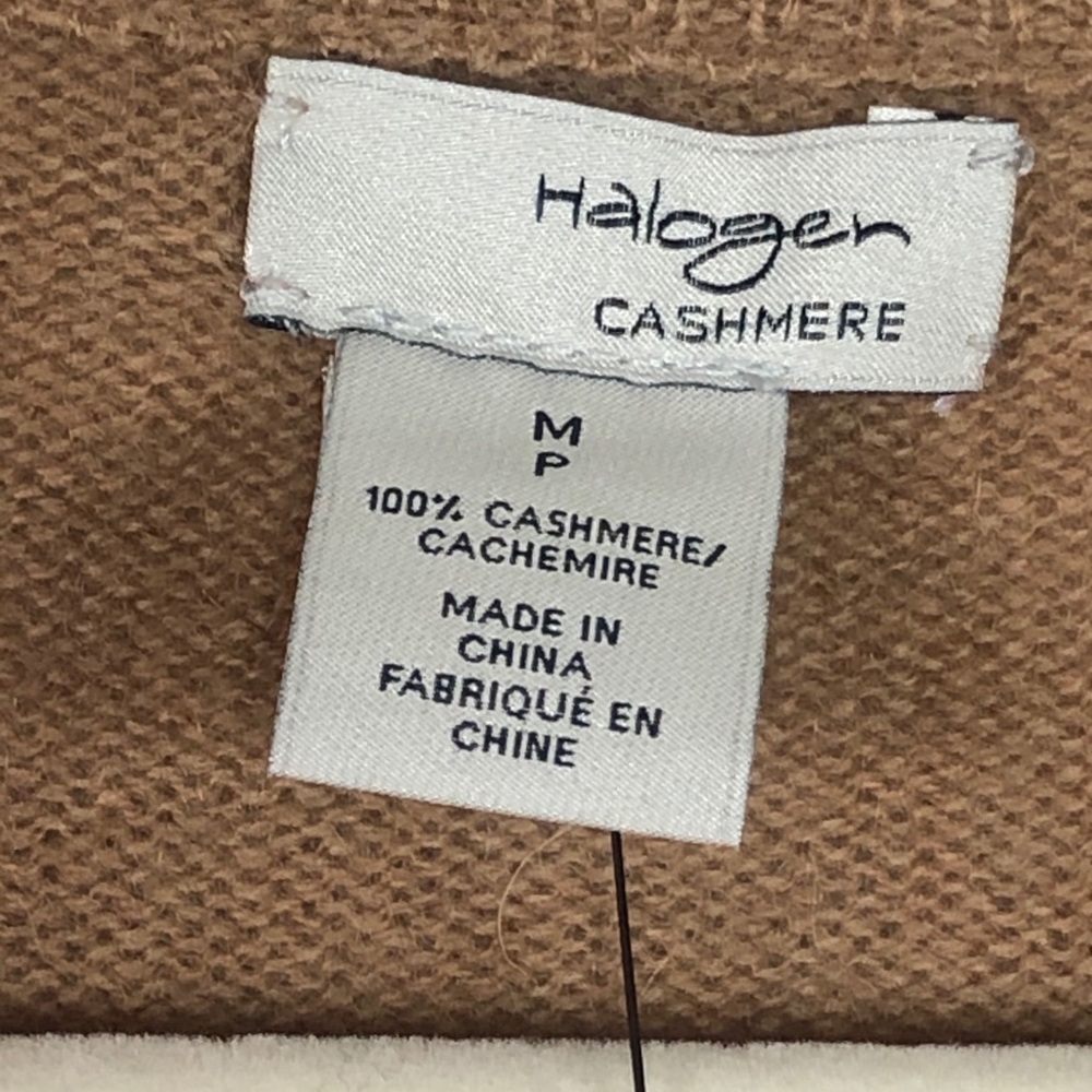 Halogen Cashmere Crew Neck Sweater Tan Camel NWT - Picture 5 of 6